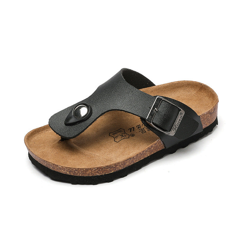 Spring And Summer Children's Cork Slippers Trendy Boys Non-Slip Boken Shoes