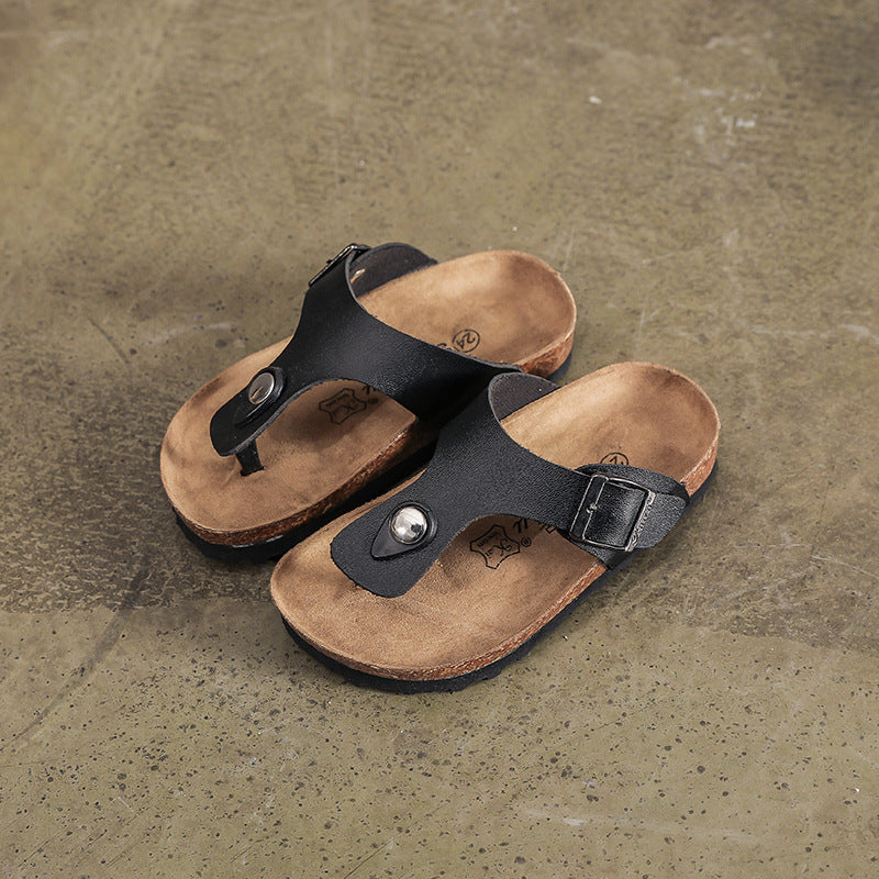 Spring And Summer Children's Cork Slippers Trendy Boys Non-Slip Boken Shoes