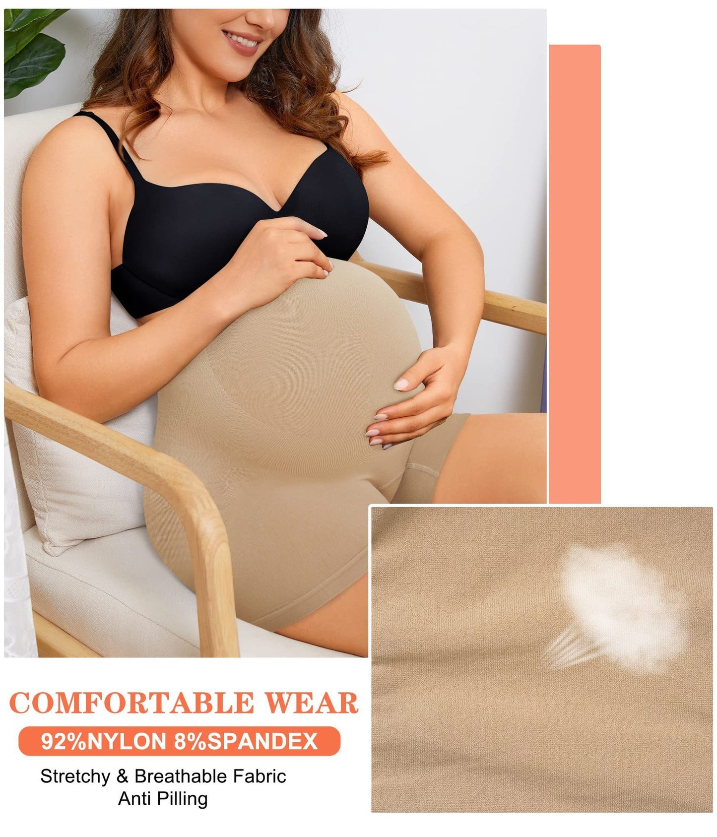 High-end Elastic Waist Shaping Maternity Pants