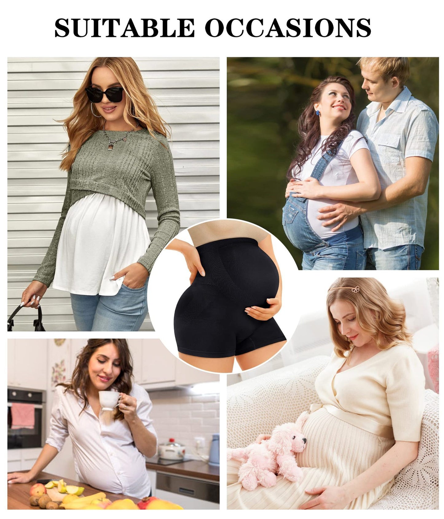 High-end Elastic Waist Shaping Maternity Pants